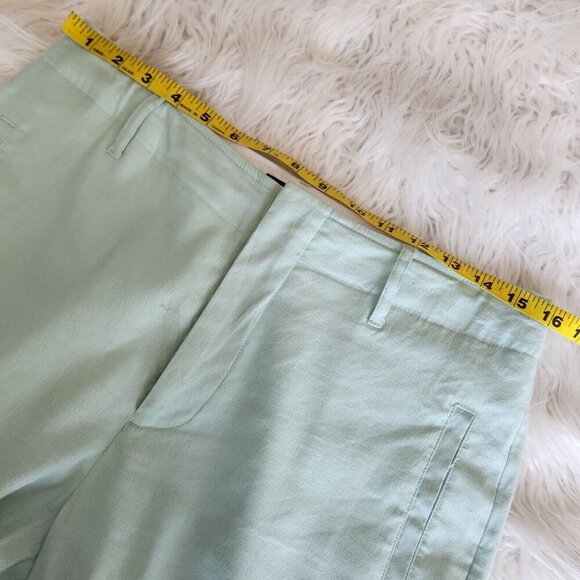Rag & Bone Dylan Cropped Linen Wide Leg Pant Mint Green Size 8 Casual Business - Picture 10 of 13